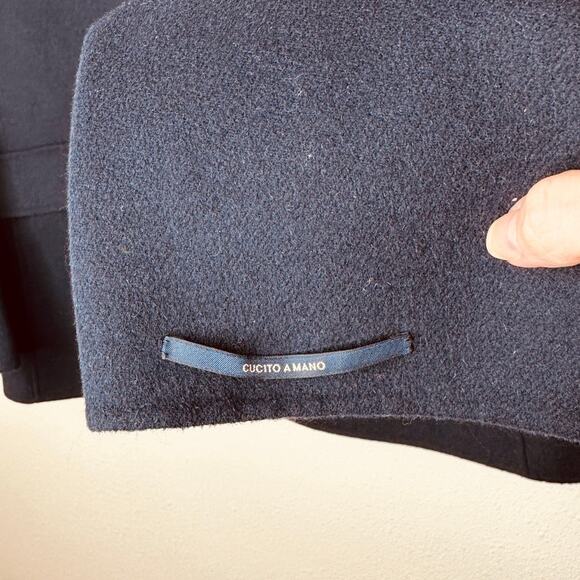 S MaxMara Cucio Amano Navy Angora Wool Blend 3-Button Blazer 12 - Picture 4 of 13